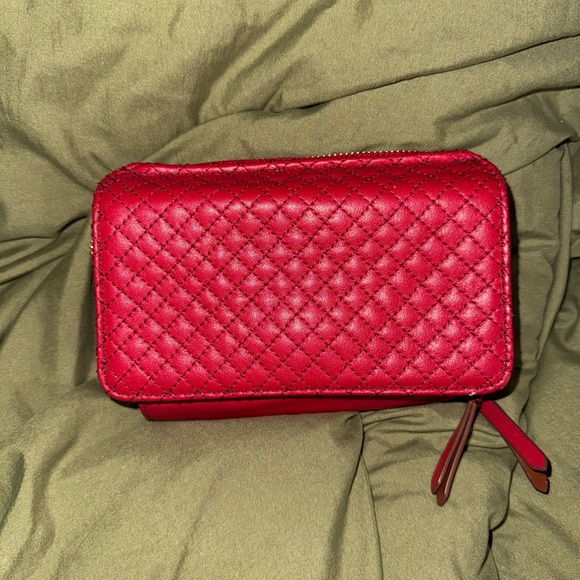 Red Vera Bradley Quilted Purse and Wallet Combo - Picture 5 of 8
